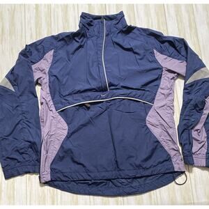 NIKE Womens Size XS (0-2) Navy Blue Windbreaker Jacket